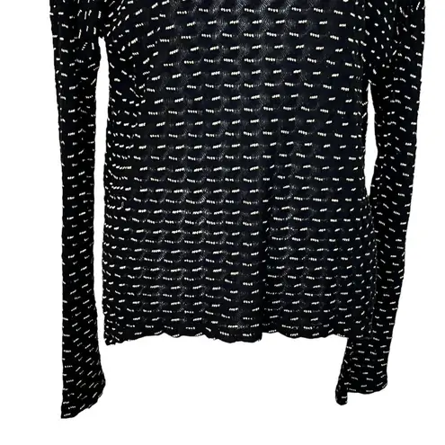 Generation Love  Pullover Textured Sweater Acrylic Long Sleeves Black Womens M