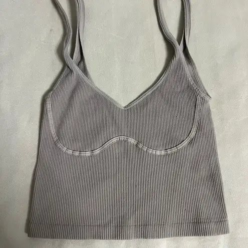 Free People ⭐  Intimately Ribbed Seam Brami – Gray – Size M/L ⭐