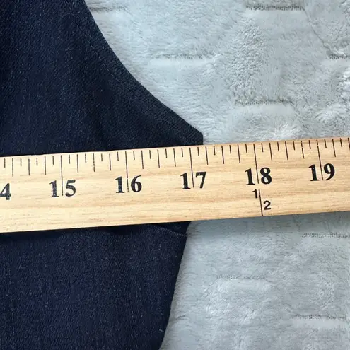 Adam Lippes ADAM by Adam Lippes Denim Dress 10 Made in NYC Deep V Sleeveless Fit Flare Chic