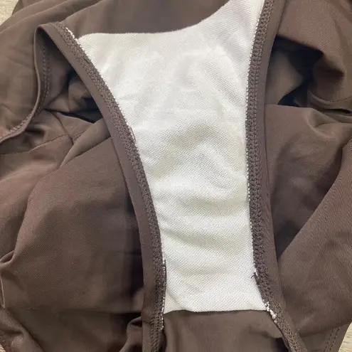 Jantzen Paisley Tankini Top Skirted Bottoms Womens 10 Brown White Two Piece