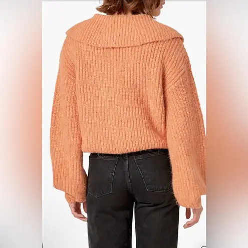 English Factory English Factory Collar Oversize Collared Rib Chucky Sweater Peach Size XS
