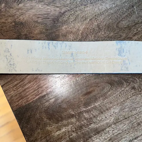 NWT Womens Black Faux Leather Belt Sparkling Rhinestone Oval Buckle Size S Chic