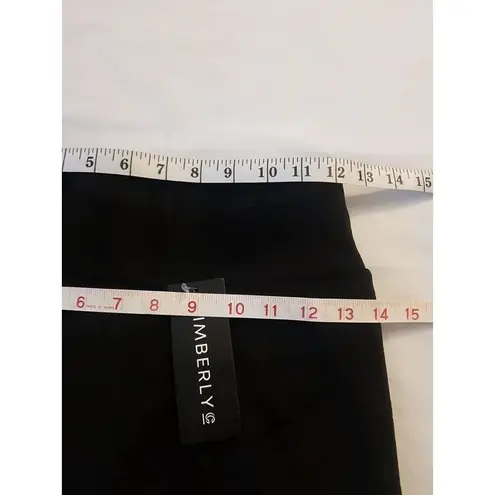 Kimberly C Womens Pants Size Small Velvet High Rise Black Soft Comfy Straight