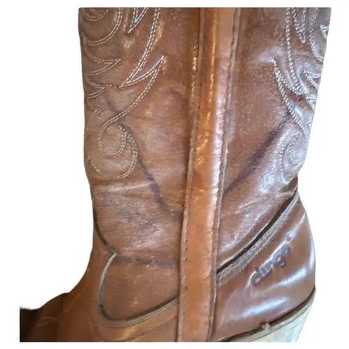 Dingo American Vintage  VINTAGE BROWN HEELED COWBOY BOOTS  size 7.5