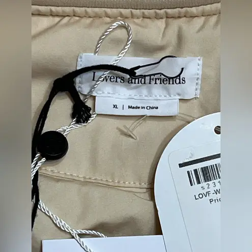 Lovers + Friends NWT  x Lindsi Lane Wren Bomber Jacket in Macadamia Neutral, XL