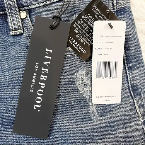 Liverpool The Marley Girlfriend Distressed Jeans 4/27 Amston NWT
