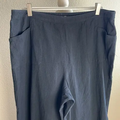 Soft Surroundings  100% Cotton Gauze Wide Leg Pants Size L