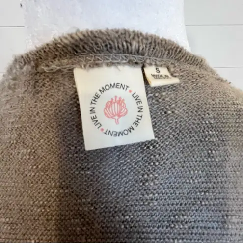 Live in the Moment Elegant Open-Front Cardigan - Taupe Popcorn Style Small