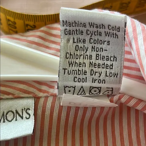 draper's & damon's Sweetbriar Women's Coral Striped Blazer Size PM