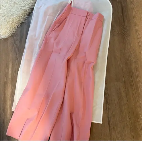 Oscar de la Renta SET pink bow peak label jacket blazer and pants suit set