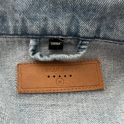 BLANK NYC  Cropped Demin Trucker Jacket Elastic Waist  M - Image 7