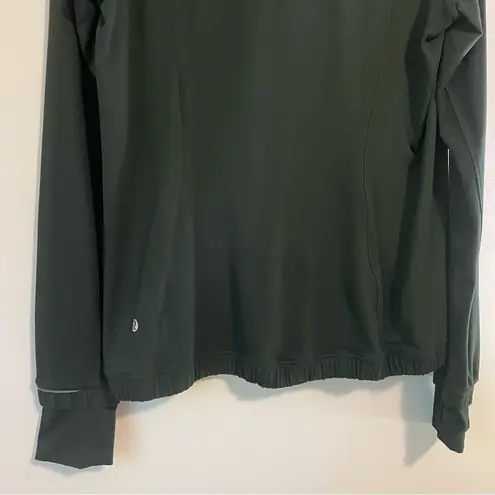 Lululemon  Athletica Running Jacket Black Quarter Zip Sweatshirt Pullover Medium