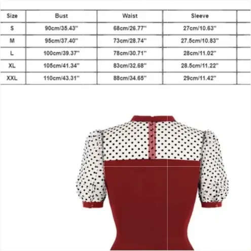 Women’s Black with Polka Dot Dress 1950’s Retro Style Size M NEW Size M