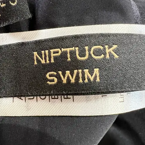 Nip Tuck Swim One Piece Floral Tummy Control Swimsuit US 10 Summer Vacation Black