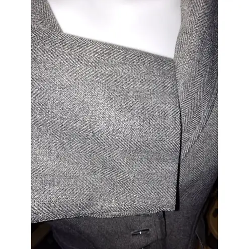Le Suit Gray Tweed 3 Button Blazer Size 14