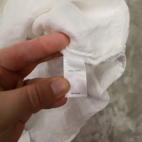 J Jill Pure Jill White Linen Tunic Shirt Dress size Small Lightweight Beach