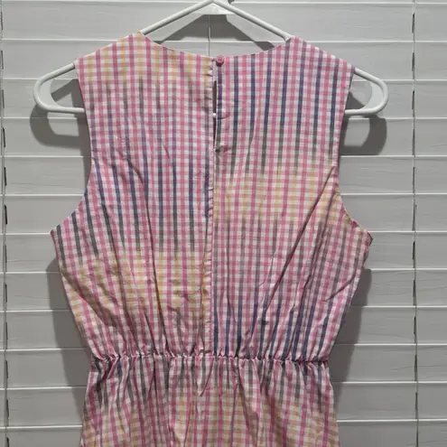 Charter Club  Women S Cotton Preppy Party Plaid Midi Baby‎ Shower Pink Blue Dress
