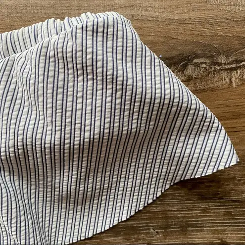 Xhilaration  Pinstripe Ruffle Top Strapless Bikini Top Size Medium