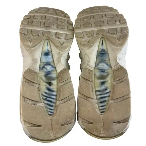 Nike  Air Max 95 Pull Tab Sail Men's White Leather Athletic Sneaker Shoes Sz 9.5