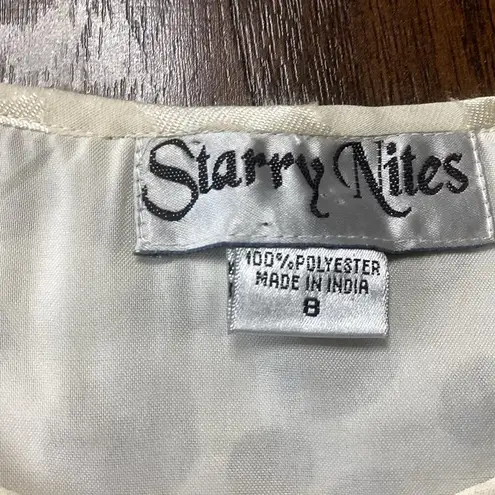 Vintage Starry Nites 2 pc Blouse Set White Size 8