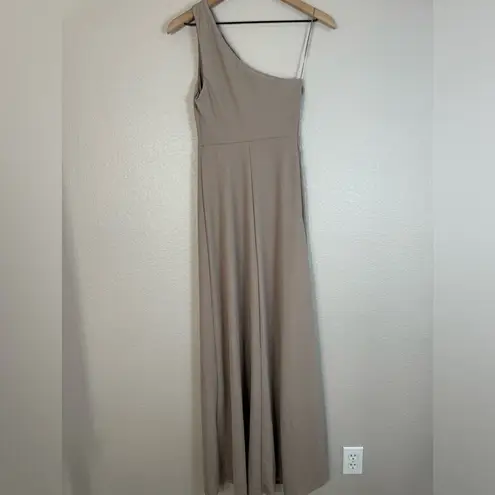 Birdy Grey NEW Kira Bridesmaid Dress With Slit In Chiffon Taupe size XS $105