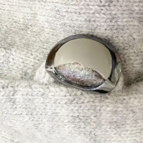 St. John Vintage Wool Sweater Dress Long Sleeve Midi Light Heather Gray Size 12