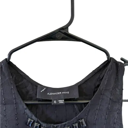 Alexander Wang  Beaded Silk Black Mini Dress - Image 3