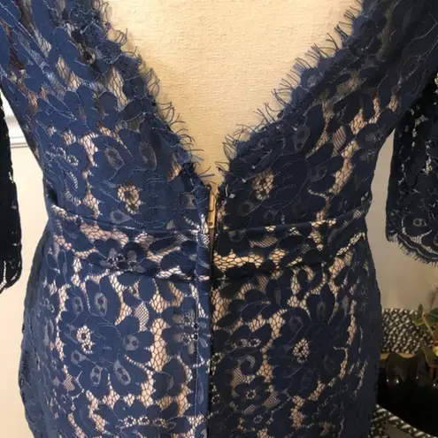 Christina Wu Lace Overlay Cocktail Dress 10