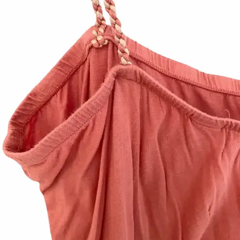 new Trovata ♕ Braided Strap Drawstring Waist Cami Top ♕ Dusty Pink Large