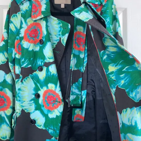 Banana Republic Floral Pattern Trench Coat