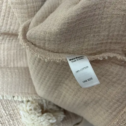 World Market Cream Teddy Jacket 100%Cotton made in India OS Size undefined