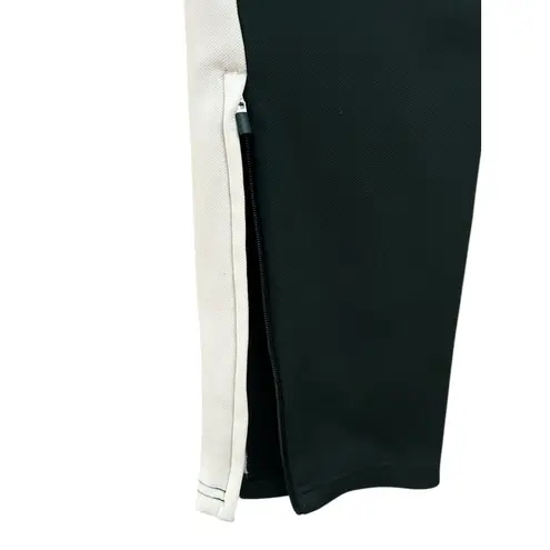 Tory Burch Sport Womens Green White Track Pants Athletic Zip Leg Streetwear S