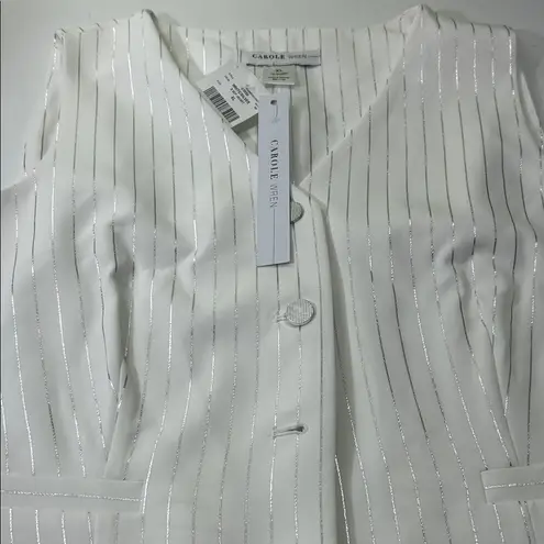 Carole White Pinstripe Women's Vest Size XL