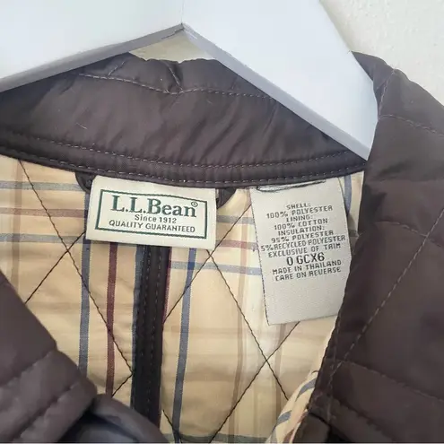 LL Bean Vintage 90s Quilted Long Barn Jacket Chore Coat Brown
