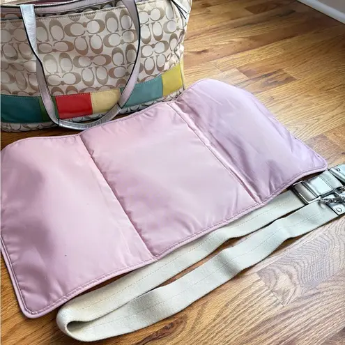 Coach  multi stripe diaper bag