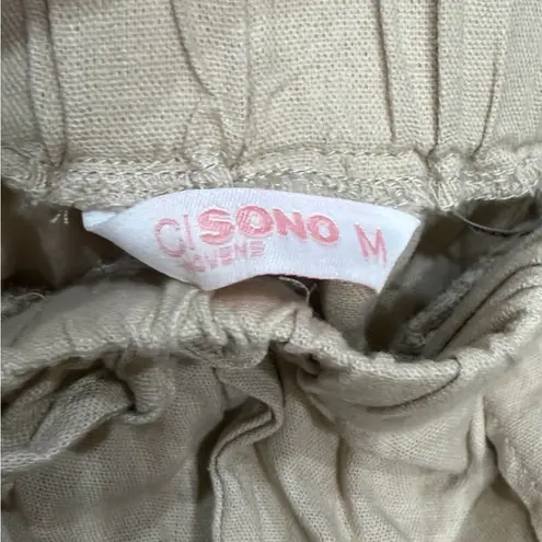 Ci Sono 👖  Linen Blend Wide Leg Capri Pants – Khaki – Women’s Medium 🌿