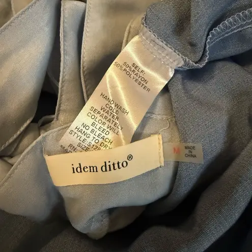 idem Ditto NWOT Tie back Tiered Ruffled Maxi Sundress in blue size M