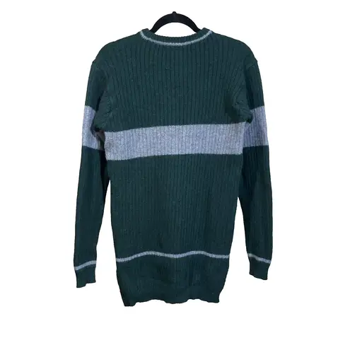 Harry Potter Slytherin Quidditch Ribbed Knit Wool Sweater Adult Medium Scotland Green