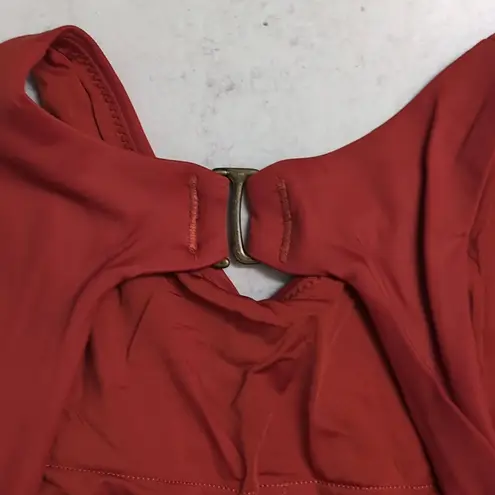 ANDIE NWT The Luzon Top Chili Pepper Wide Straps Back Clasp Cutout Bikini M