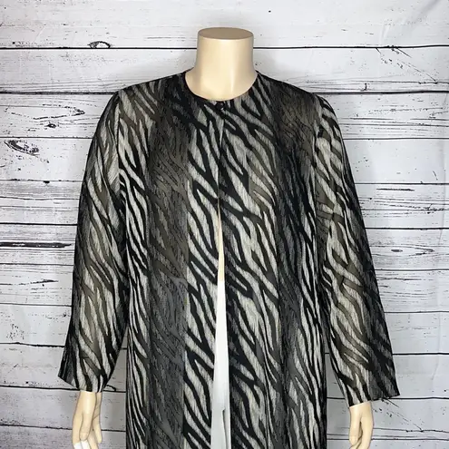 St. Bernard Classics Collection Size 20 Animal Print Duster Cardigan Jacket