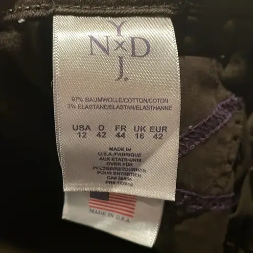 NYDJ - “Billie Mini Bootcut” High Rise Jeans in Coffee Bean Brown- Size 12