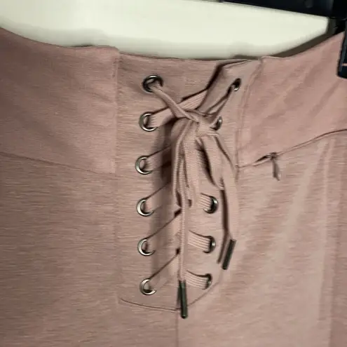 Free People  Mauve Downhill Flared lace up yoga pants size M