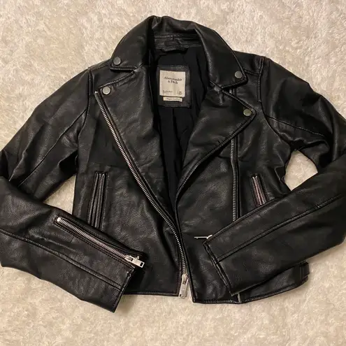 Abercrombie & Fitch Black Leather Jacket