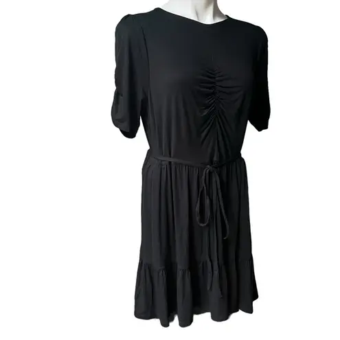 Boden USA NWT, Boden Black Ruched Bust Jersey Mini Dress, Sz 12P