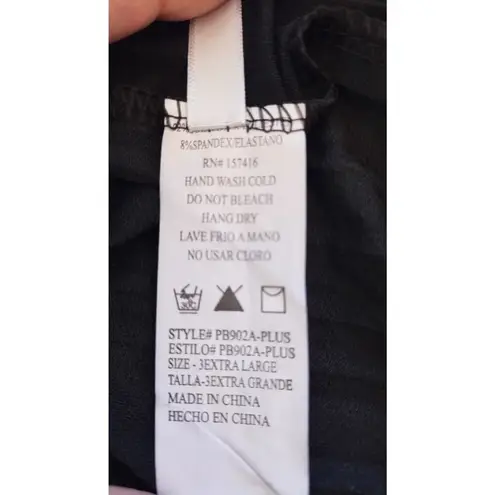 New Mix NWT Lock & Love Women's Black Pleated Wide Leg Pants Elastic Waist Sz3XL