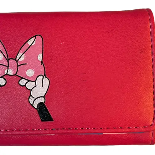 Pink Minnie Mouse Hands Bow Wallet NWOT