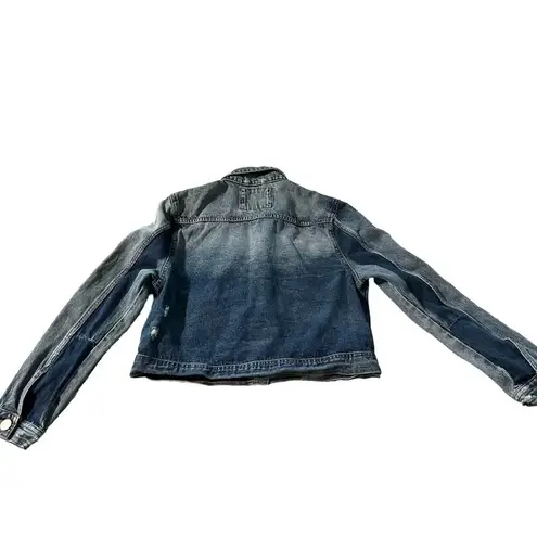 Cotton On  women's size 6 distressed jean jacket pit to pit 19", length 20"