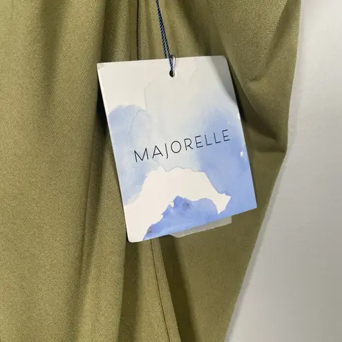 Majorelle Revolve Darla Midi Dress Women's Size S Olive Green Cut Out Party NWT