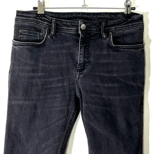 Acne Studios Climb Skinny Jeans Used Black Raw Hem Altered 30