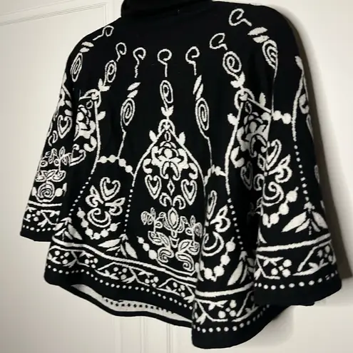 Max Mara 100% Wool Sweater Turtleneck Poncho